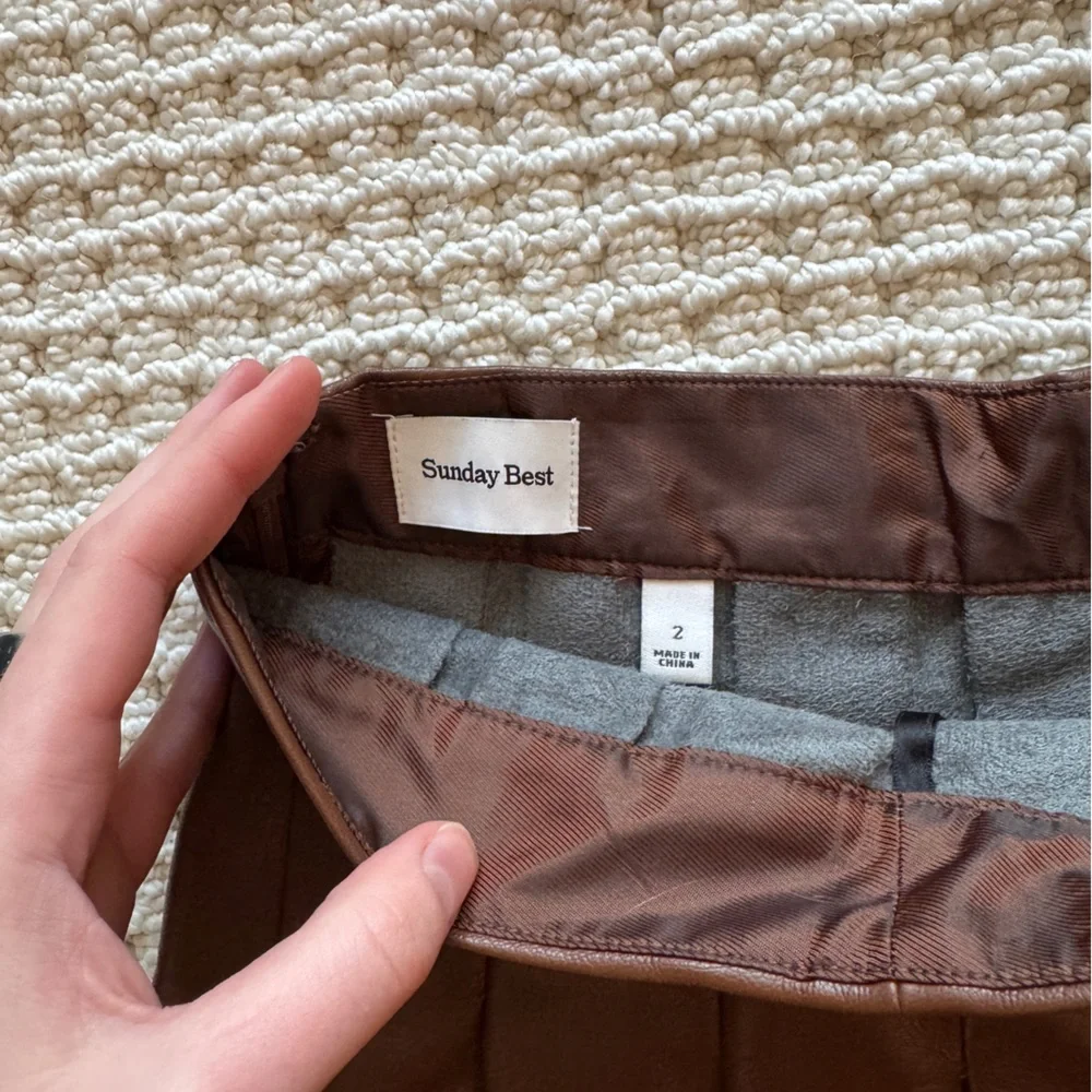 Sunday Best Chocolate Brown A-Line Skirt - Picture 2 of 3